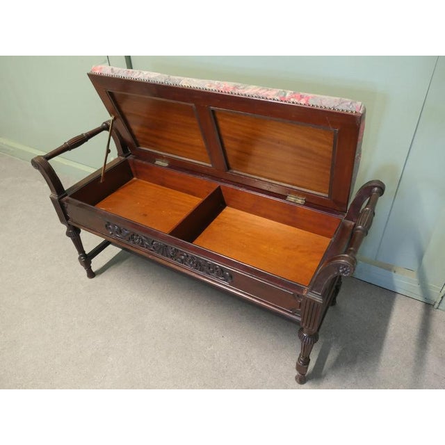 1900 - 1909 Antique Edwardian Piano Stool, 1900 For Sale - Image 5 of 8