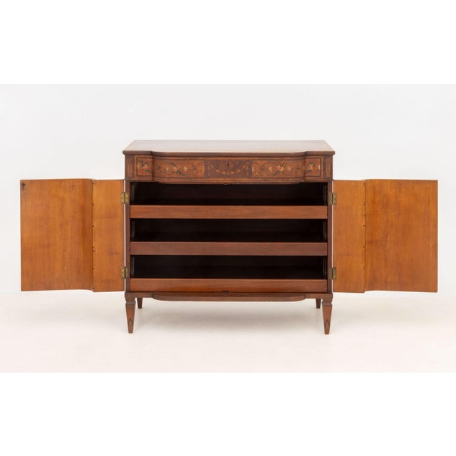Edwardian Paint-Decorated Satinwood Commode For Sale - Image 4 of 9