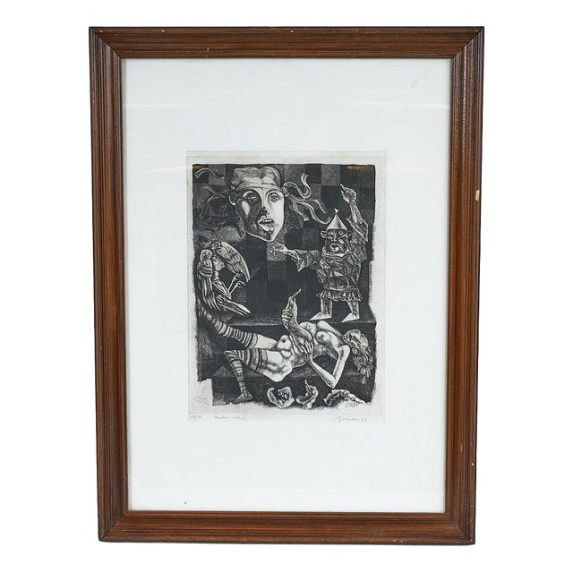 Bonora, Metaphysical Artwork, 1970s, Engraving For Sale