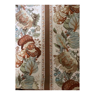 Brunschwig & Fils La Portugaise Cot/Lin PRT Brown Stripe Fabric 3 1/2 Yards For Sale