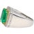 Green GRS 9.54 Carat Colombian Emerald Insignificant Oil and Diamond Halo Mens Ring, Size 8.5 For Sale - Image 8 of 11