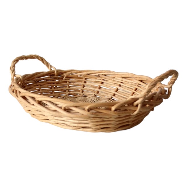 Vintage Wicker Basket For Sale