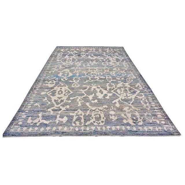 Condition: New Origin: Turkey Design: Oushak Actual size: 8'5" X 12'3" Thickness: 1/8" - 1/4" Colors: Gray, Ivory,...