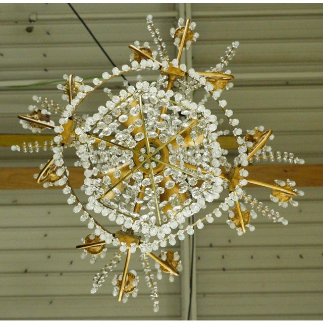 Mid 20th Century The Plaza Hotel Russian Crystal Dore Bronze Chandelier For Sale - Image 13 of 16