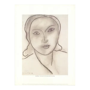 1999 Henri Matisse 'Testa Femminile' Modernism Black,Gray France Offset Lithograph