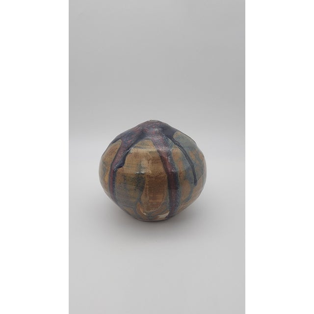 Mid-Century Modern Oxblood & Cobalt Studio Pottery Weed Pot, USA For Sale - Image 9 of 10