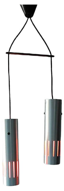 Trombone Pendant Lamp by Jo Hammerborg for Fog & Mørup, 1960s