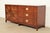 William Doezema for Mastercraft Mid-Century Hollywood Regency Campaign Walnut and Brass Sideboard Credenza, Newly Refinished For Sale - Image 16 of 16