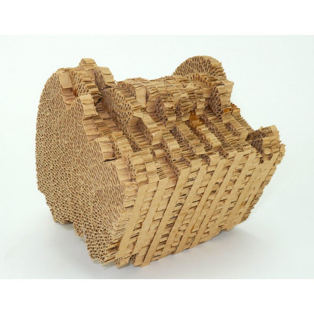 Brown Miniature Frank Gehry Little Beaver Corrugated Cardboard Vitra Chair For Sale - Image 8 of 9