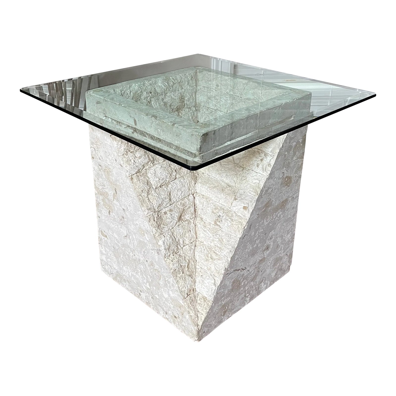you価格　IDEE Mactan Stone Low Table Postmodern Rnd Tessellated Mactan Stone Side Table | eBay