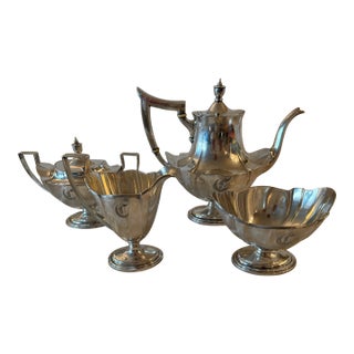 Early 20th Century Gorham Plymouth Sterling Silver 4-Piece Tea Set – 1566g For Sale