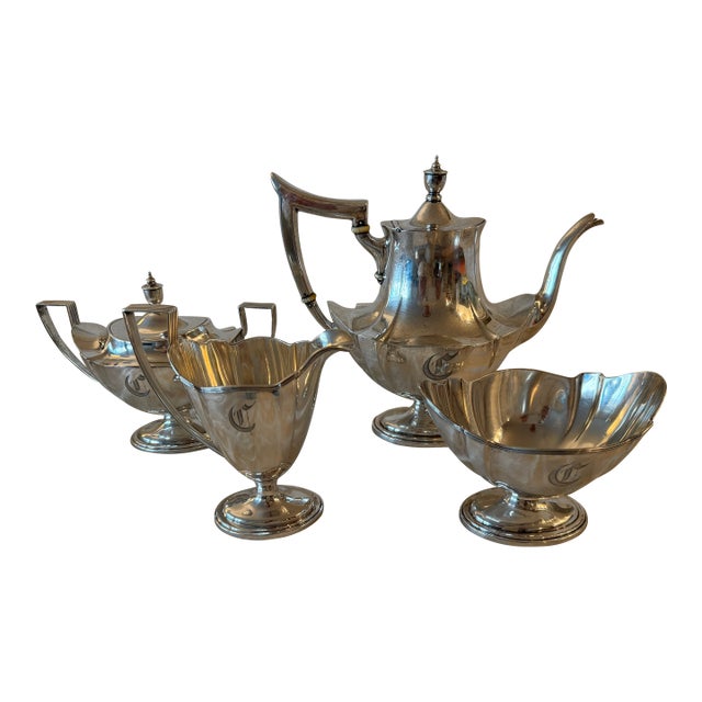 Early 20th Century Gorham Plymouth Sterling Silver 4-Piece Tea Set – 1566g For Sale