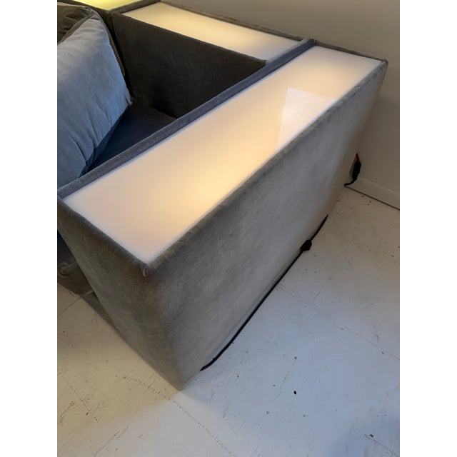 1970s Light Up Milo Baughman Couch for Thayer Coggin Modular Sectional For Sale - Image 11 of 13