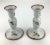 Vintage Porcelain Hand Painted Floral Candle Holders - a Pair For Sale - Image 11 of 11