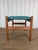Wood Mid-Century Modern Danish Teak Stool with Blue Upholstered Seat, 1960s For Sale - Image 7 of 8