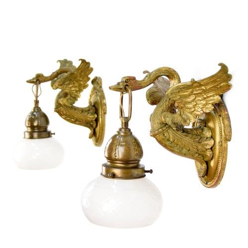 Traditional Early 20th Century Empire Revival Style Lights - Set of 3 For Sale - Image 3 of 10