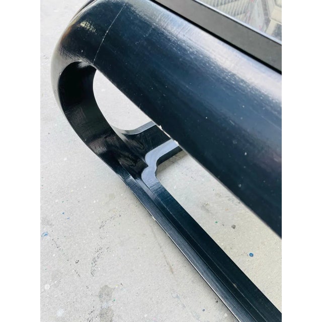 1980s Sally Sirkin Lewis for J Robert Sco Asian Style Stone Top Coffee Table For Sale In Los Angeles - Image 6 of 13