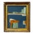 “River Moss" Abstract Art in Gold Antique 1800's Frame, Transitional Living Room Art by JTS For Sale