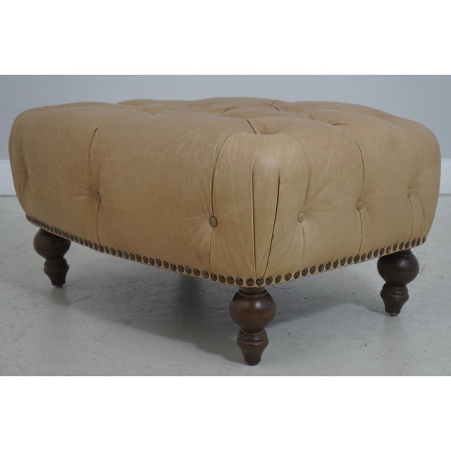 Age: Approx: 20 Years Old Details: Tufted Leather Quality Construction Nice Turned Legs Offered @ Fraction Original Retail...