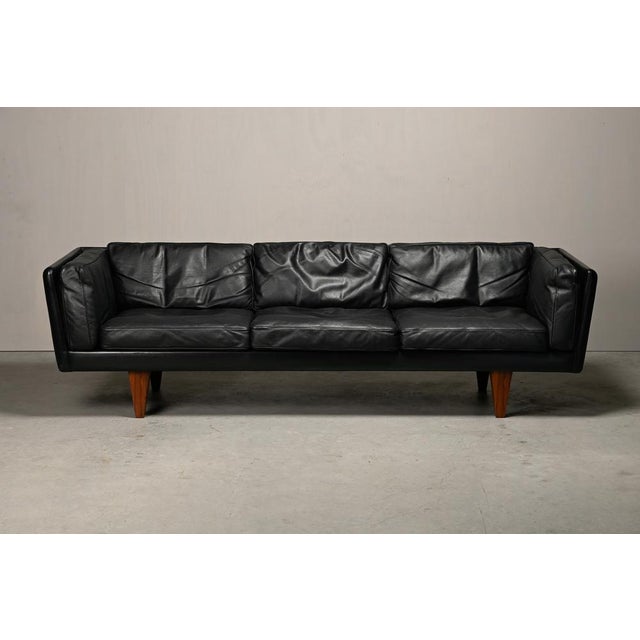 Three-seater sofa model V11, designed by Illum Wikkelsø for Holger Christiansen, Denmark, 1960s. A beautiful interplay of...