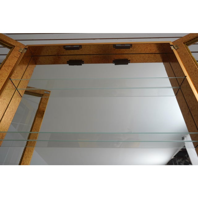 Gold French Gold Gilt Etched Glass Wall Cabinet For Sale - Image 8 of 11