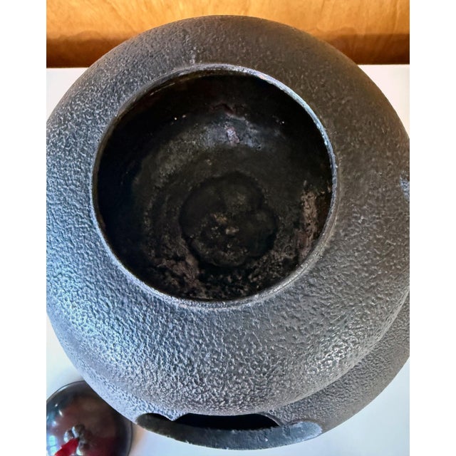 Fine Japanese Cast Iron Chagama Set for Tea Ceremoney For Sale - Image 14 of 16