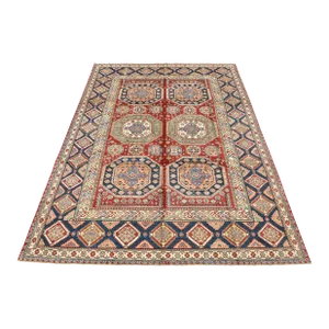 Fine Kazak Rug 8'3'' X 10'5'' Red Wool Tribal Hand-Knotted Oriental Carpet