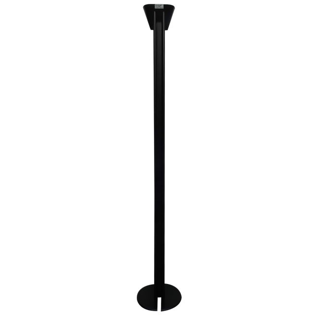 Vintage Italian Black Metal Floor Lamp by Lami Progretti, 1980 For Sale