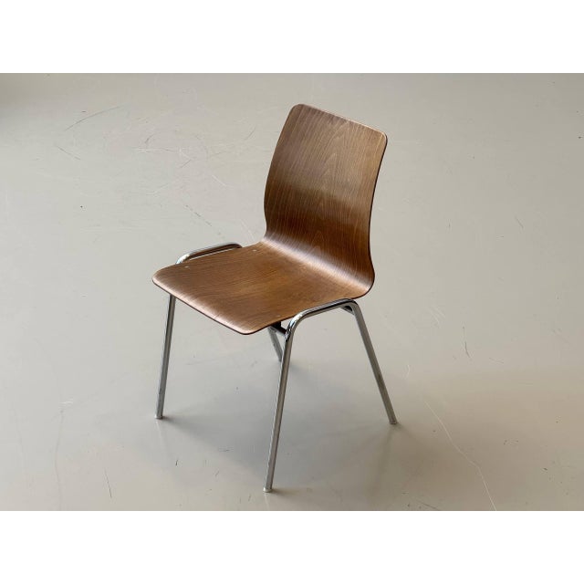 Vintage Chair with Tubular Steel Frame by Kilo und Pagholz-Schale for Lignarit, 1960s For Sale - Image 4 of 17