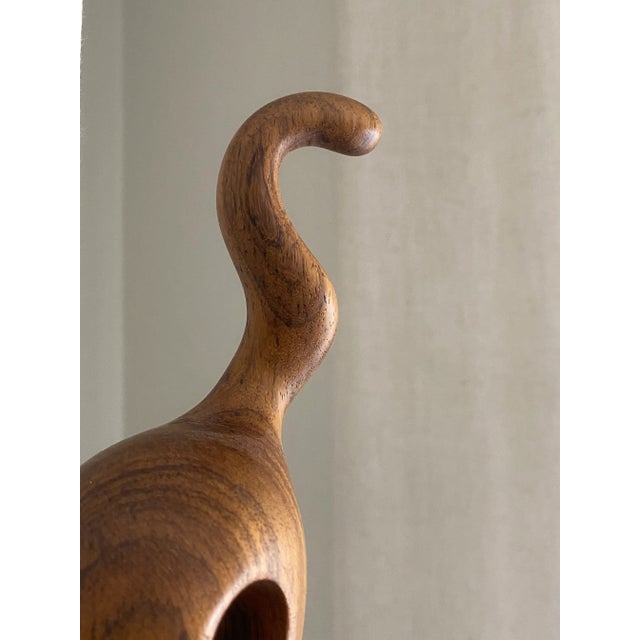 Walnut Wall-Hung Modernist Serpentine Sculpture For Sale - Image 9 of 10
