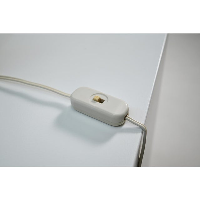 White Vintage Table Lamp from Alfaplex Milano, Italy, 1960s For Sale - Image 8 of 9