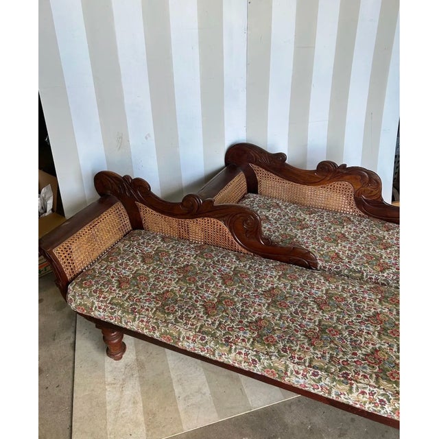 19th Century Rare Pair of 19th Century West Indies Recamiers, Likely Barbados or Jamaica For Sale - Image 5 of 7