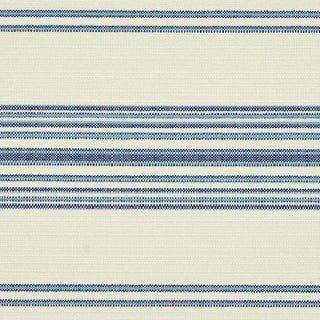 Sample - Schumacher Solana Stripe Indoor & Outdoor Fabric in Navy For Sale