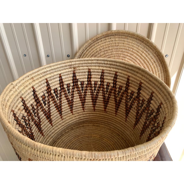Vintage Lidded Turkana Basket From Kenya - 18" Tall Floor Storage Bin For Sale - Image 6 of 11