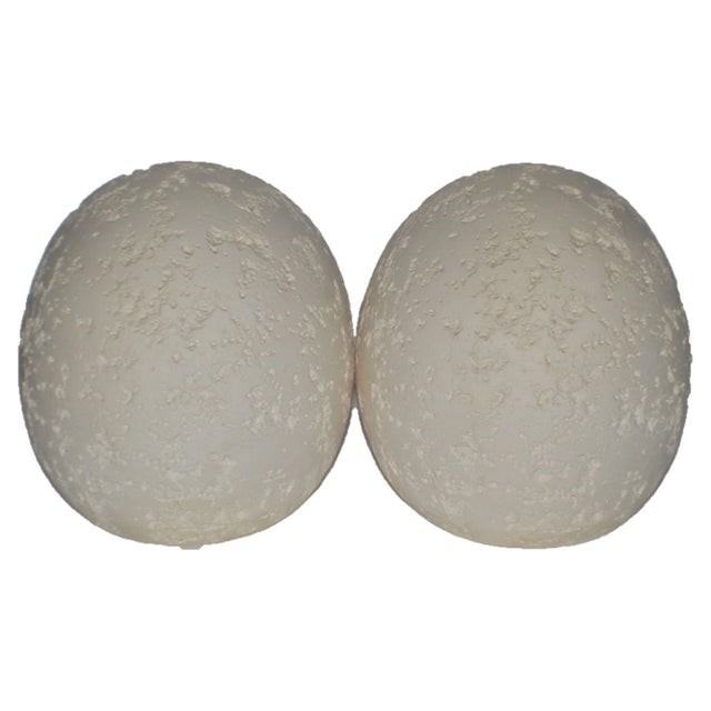 Jaru of California 1985 Jaru Volcanic Sphere Orb Plaster Large Bookends- a Pair For Sale - Image 4 of 9