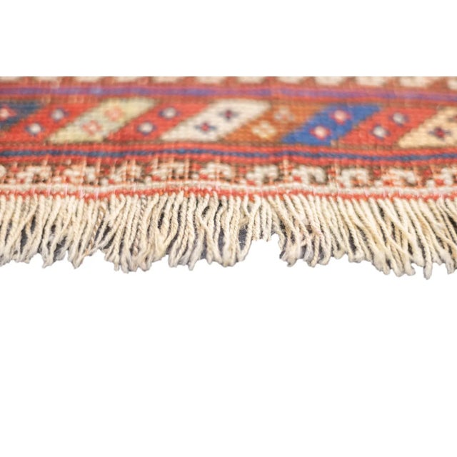 Textile Late 18th Century Antique Persian Afshar Rug 4'2'' x 5'1'' For Sale - Image 7 of 12