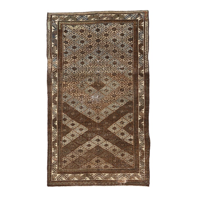 Antique-Worn Persian Hamadan Rug - 04'02 X 07'00 For Sale