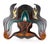 A Scarab Totem Abstract New Age Surreal Sculpture by Mickey Kane Dramatic construction of a 1980s Scarab Totem or wild...