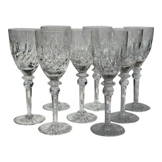 Late 20th Century Rogaska Queen Wine Glasses Set of 8 For Sale