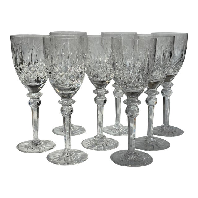 Late 20th Century Rogaska Queen Wine Glasses Set of 8 For Sale