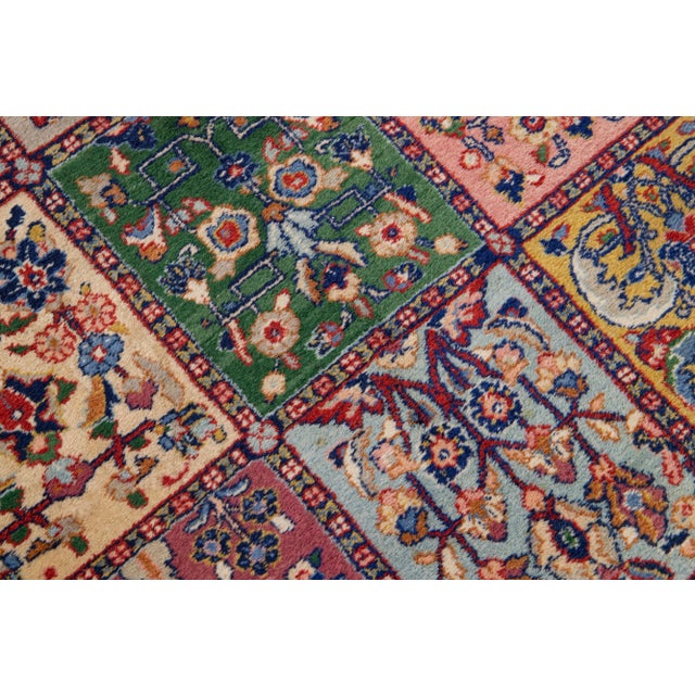 1920s Multicolor Handmade Antique Bakhtiari Persian Wool Rug With Allover Motif For Sale In New York - Image 6 of 7