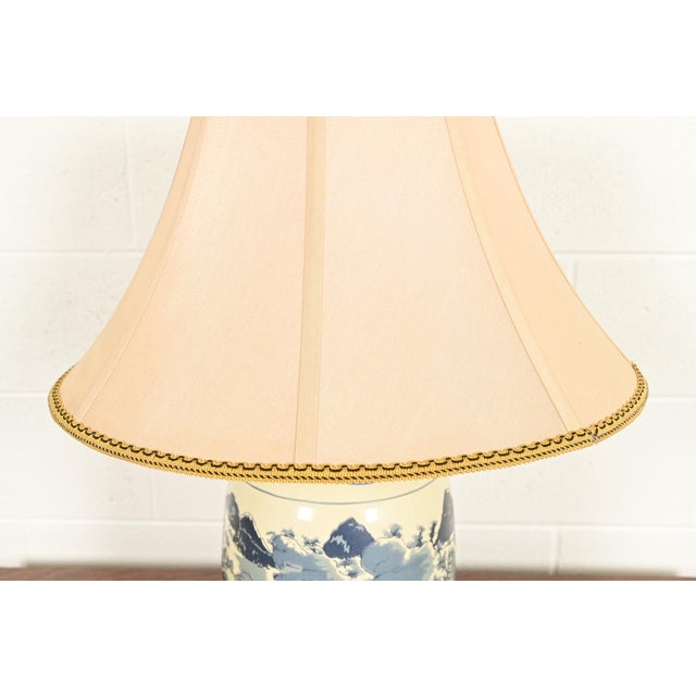 1970s Chinese Blue and White Porcelain Ginger Jar Table Lamps by Westwood - a Pair For Sale - Image 9 of 16