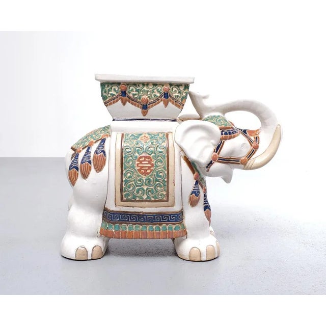 Large Chinese Elephant Jardiniere, 1970s For Sale - Image 9 of 9