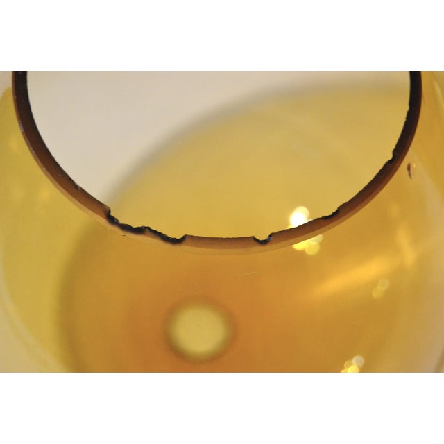 Glass Set of 9 Blown Art Glass Amber Gold Honey Color Lamp Chandelier Shades Italy 1970s For Sale - Image 7 of 10