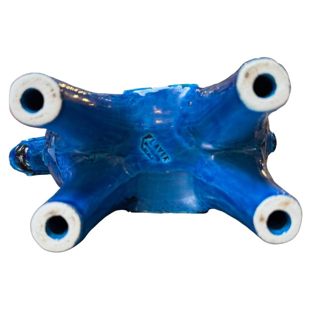Late 20th Century Aldo Londi Rimini Blu Horse by Flavia Montelupo/Bitossi, Italy For Sale - Image 10 of 14