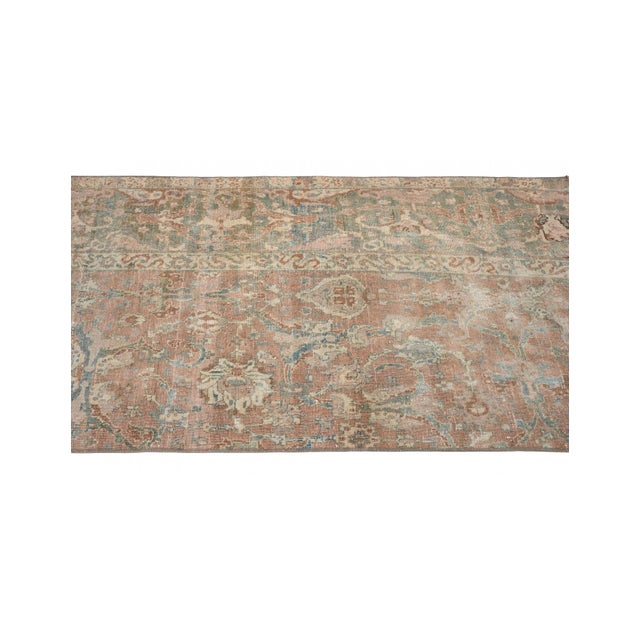Small Vintage Washed Out Rug Fragment - 2`8″ X 5`5″ For Sale - Image 4 of 6