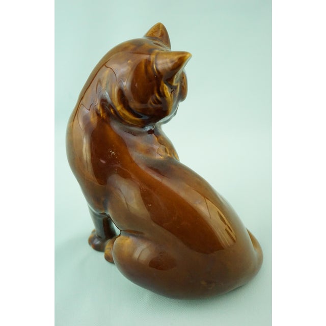 20th Century Ceramic Sculpture in the Shape of a Cat from La Farnesiana, Parma, Italy For Sale - Image 13 of 18