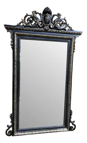 Napoleon III Blackened Wood Mirror