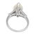 Mid Century Gia 3.83 Carat Marquise Cut Diamond Platinum Engagement Ring, Size 6.25 For Sale In Los Angeles - Image 6 of 8