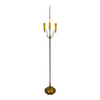 Art Deco 3 Light Adjustable Height Floor Lamp For Sale